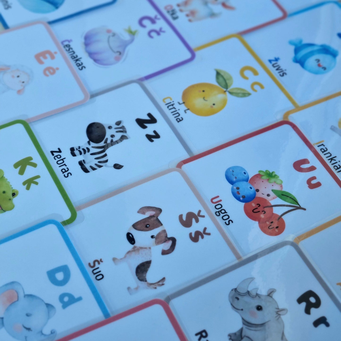 Lietuviškos abėcėlės kortelės