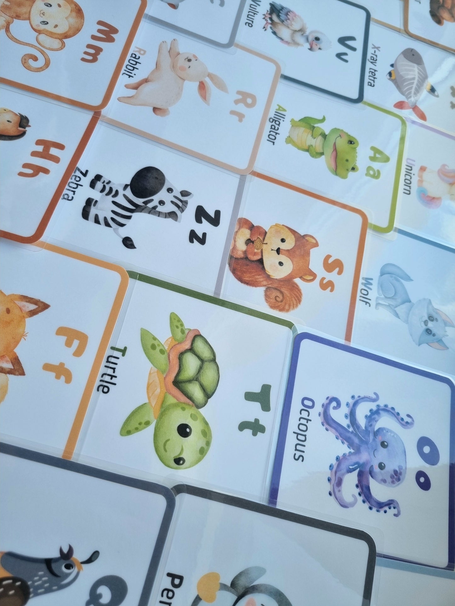 Angliškos abėcėlės kortelės