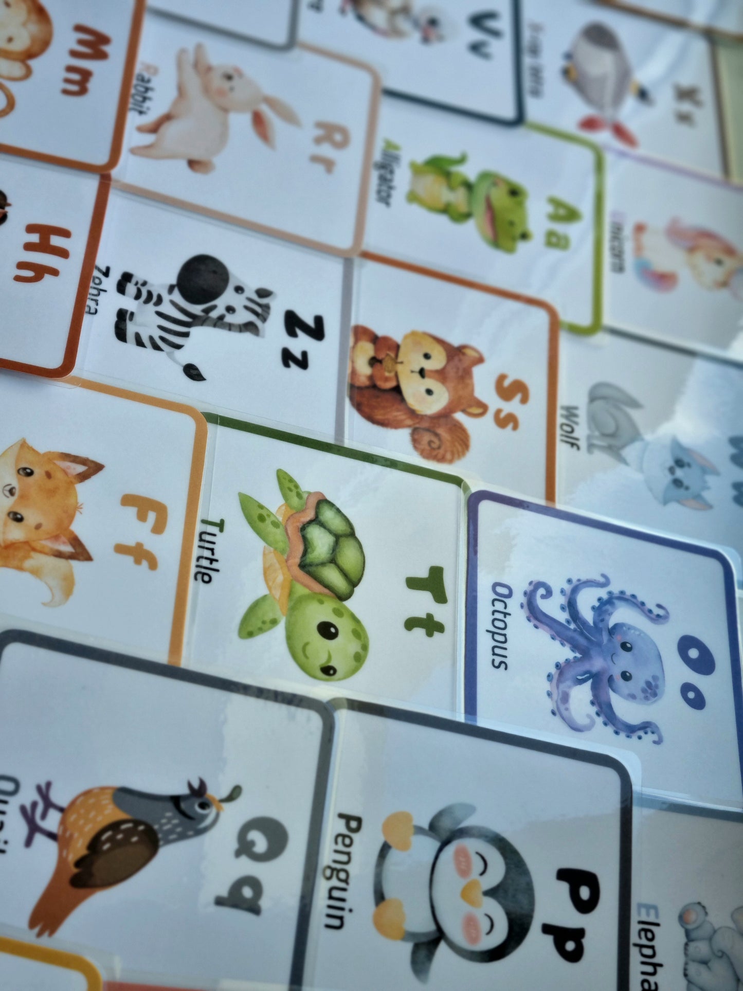 Angliškos abėcėlės kortelės