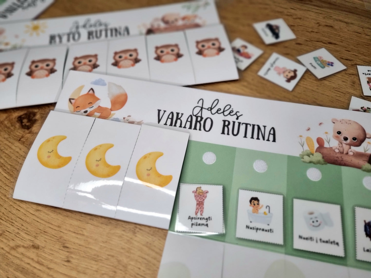 Ryto ir vakaro rutinos lentelės