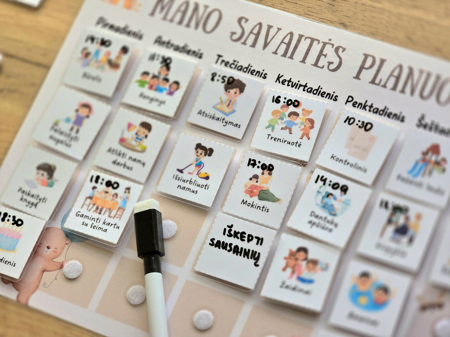 Savaitės planuoklis vaikams