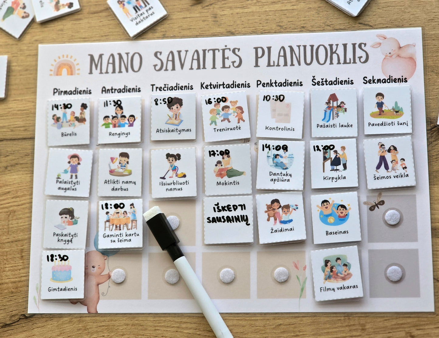 Savaitės planuoklis vaikams