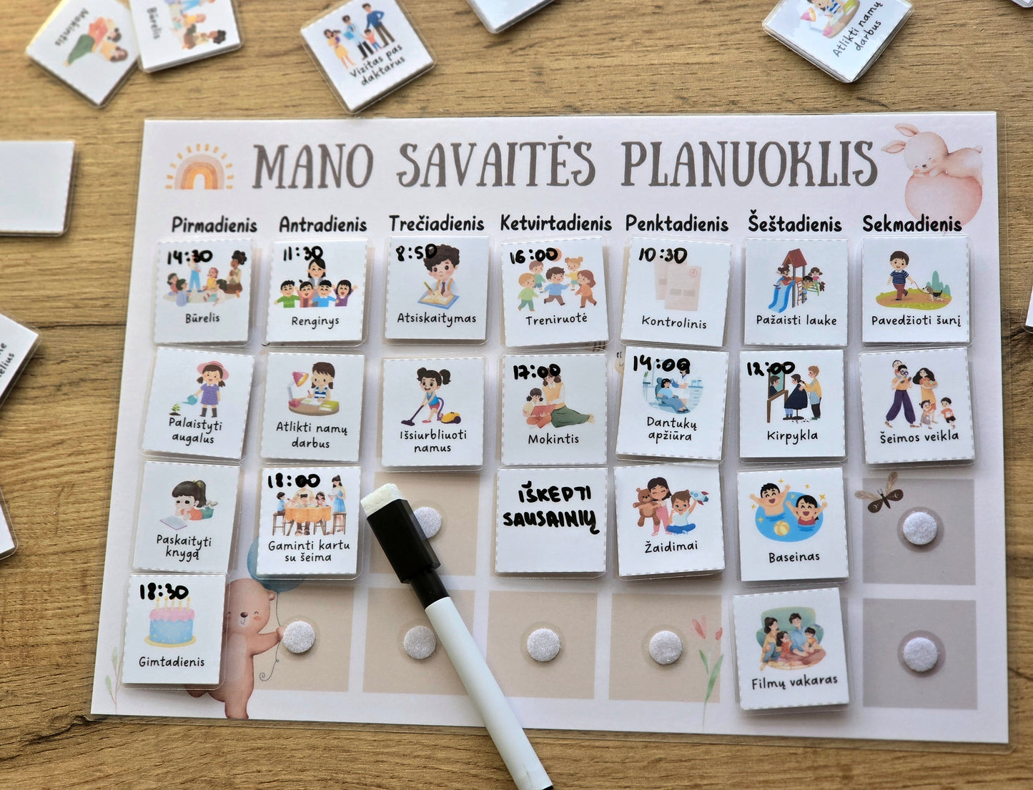 Savaitės planuoklis vaikams