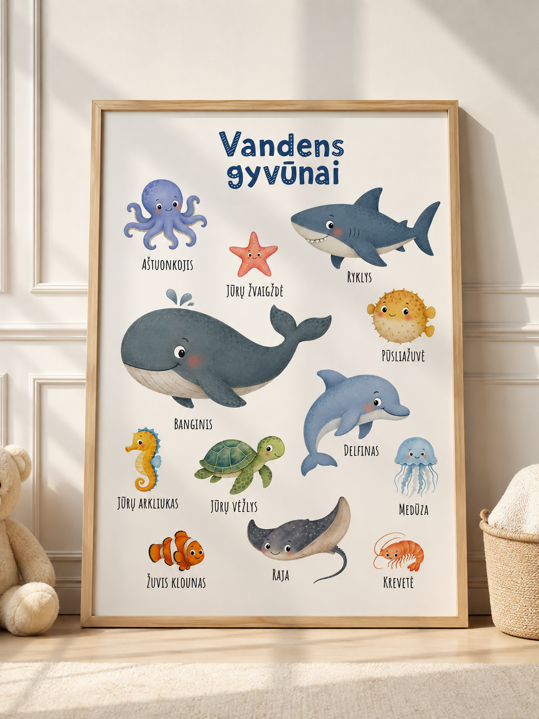 Plakatas "Vandens gyvūnai"