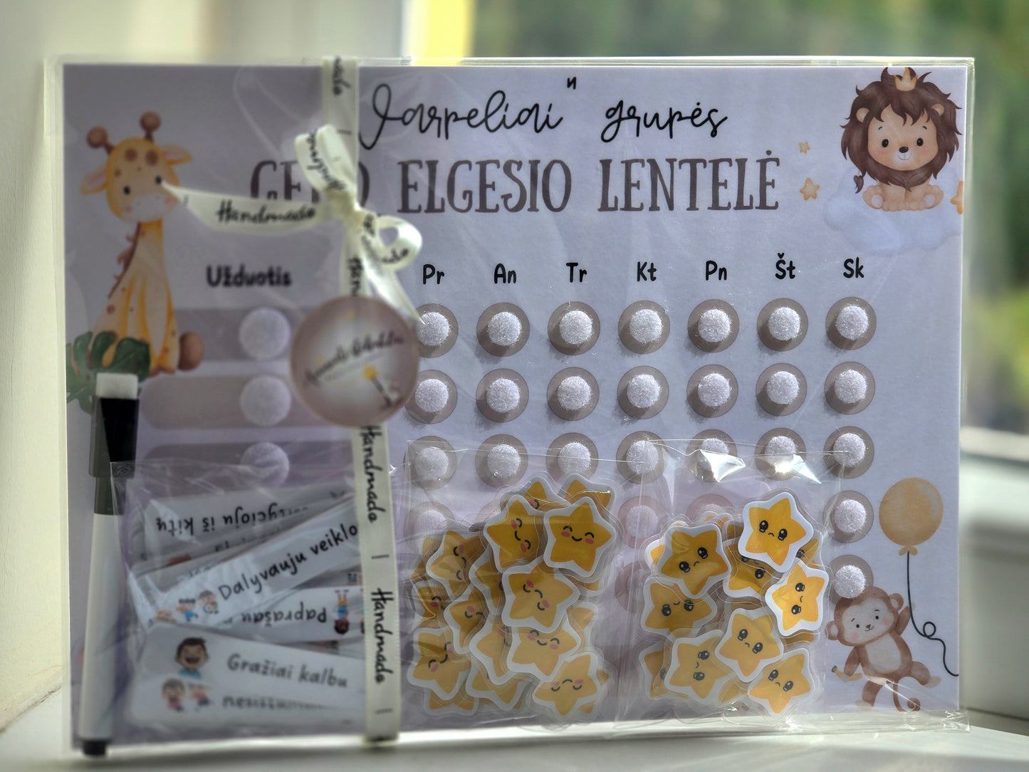 Gero elgesio lentelė darželiui (su veiklos kortelėmis)