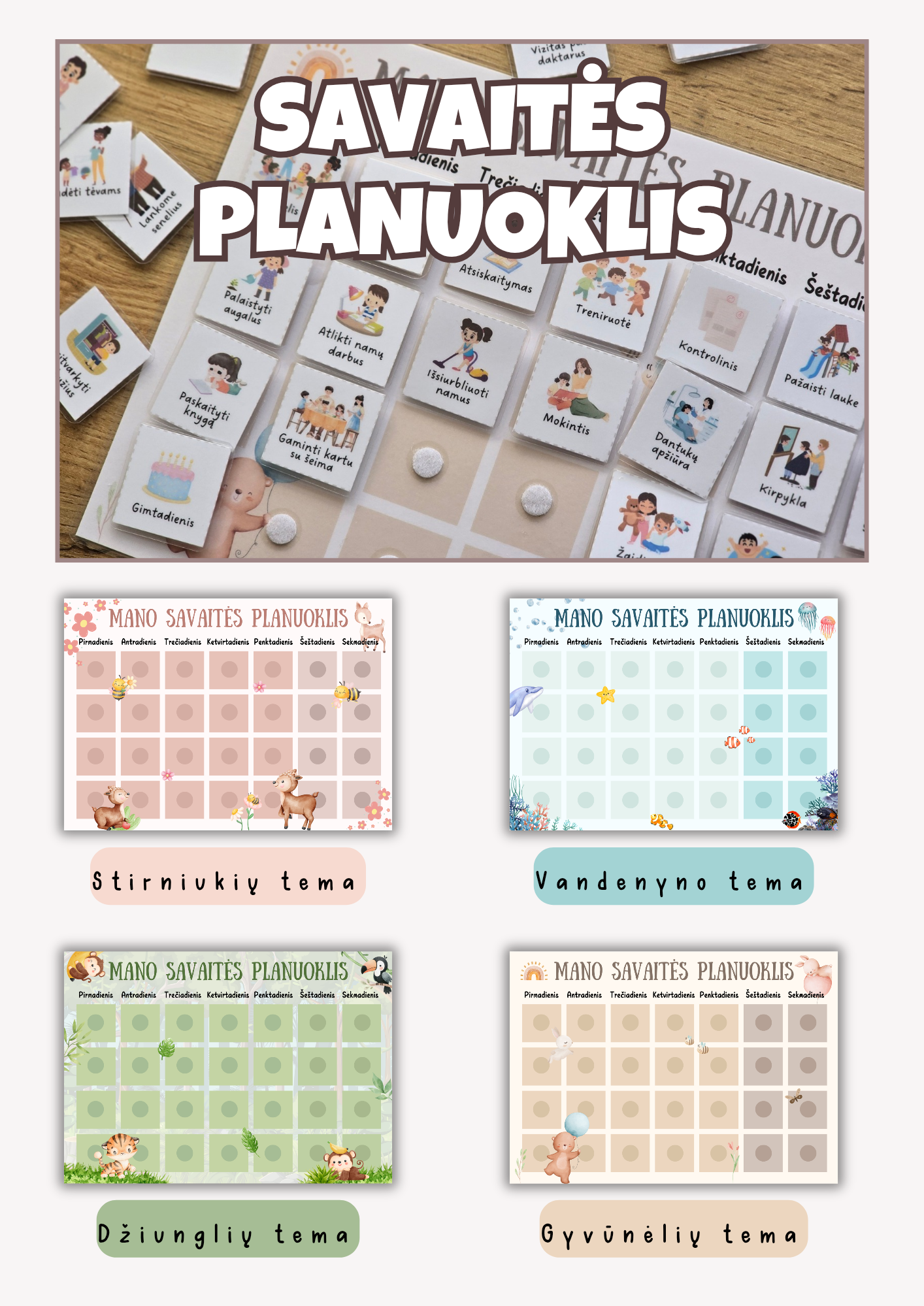 Savaitės planuoklis vaikams