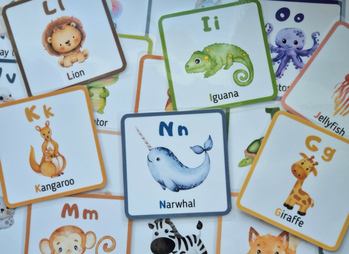 Angliškos abėcėlės kortelės